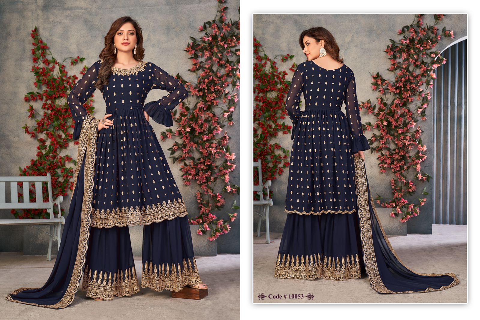 dani Anjubaa Vol 5 georgette Regal look salwar suit catalog