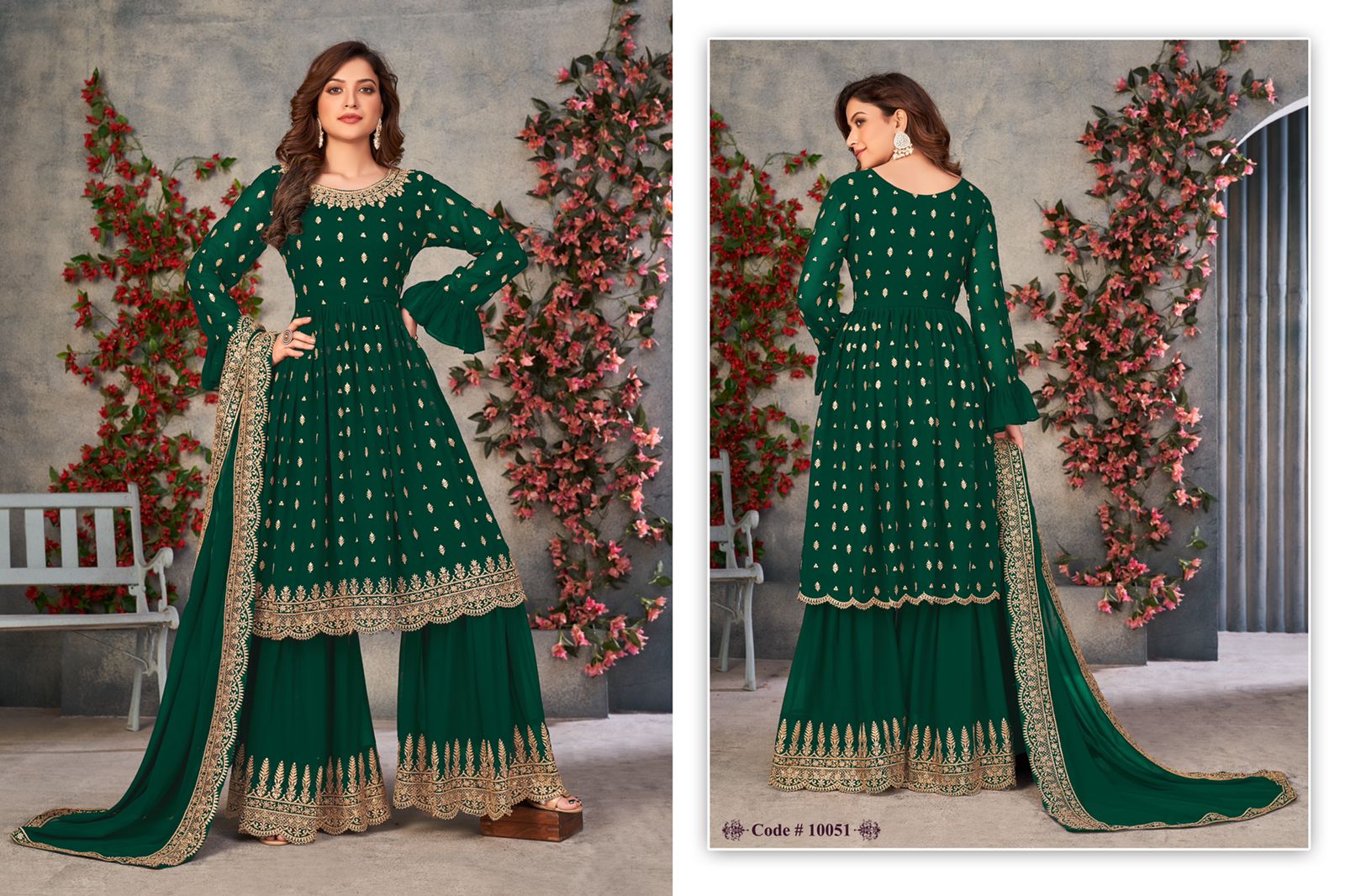 dani Anjubaa Vol 5 georgette Regal look salwar suit catalog