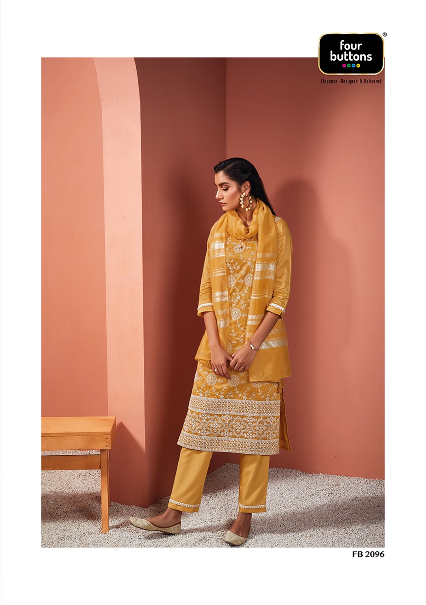 four buttons pearl 7 viscose graceful look top bottom with dupatta catalog