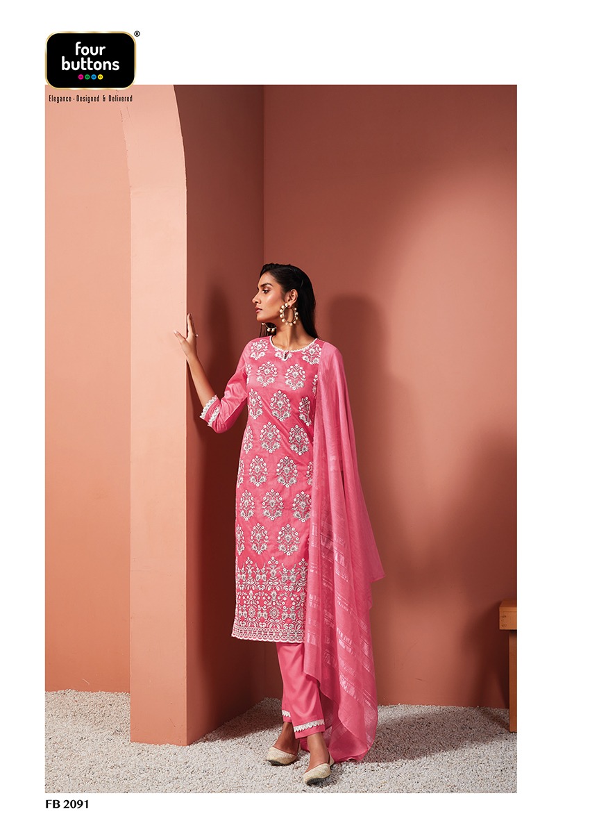 four buttons pearl 7 viscose graceful look top bottom with dupatta catalog