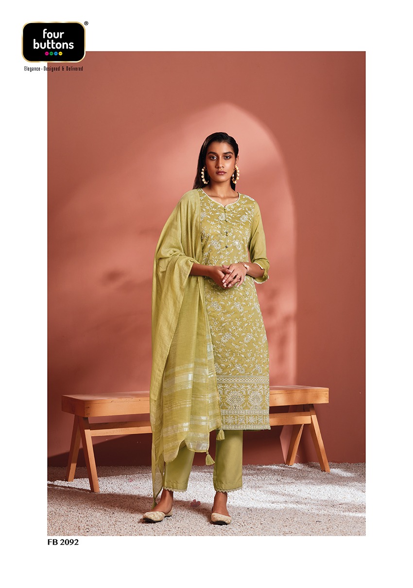 four buttons pearl 7 viscose graceful look top bottom with dupatta catalog