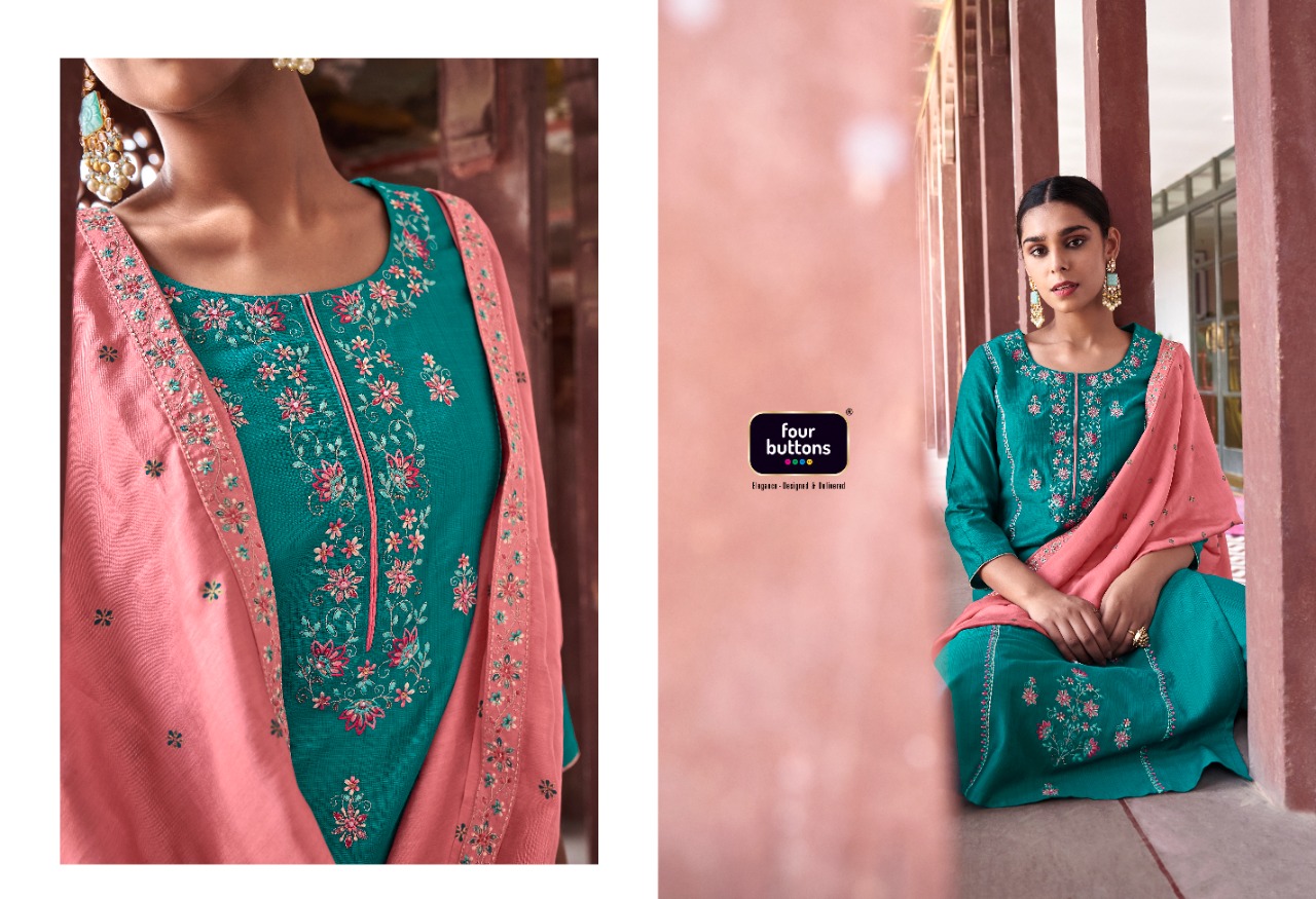 four buttons rangrez 2 viscose elegant look top bottom with dupatta catalog