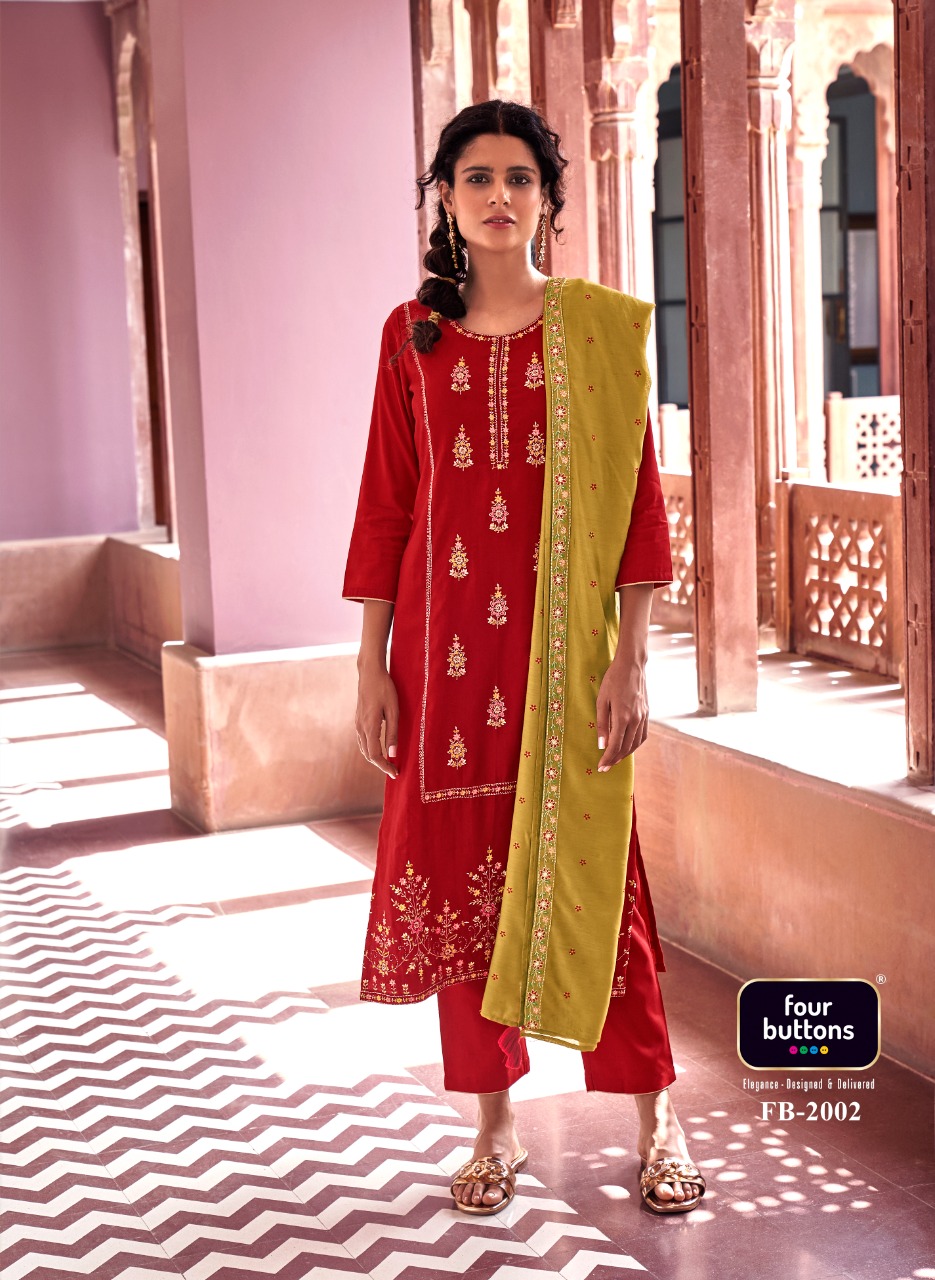 four buttons rangrez 2 viscose elegant look top bottom with dupatta catalog