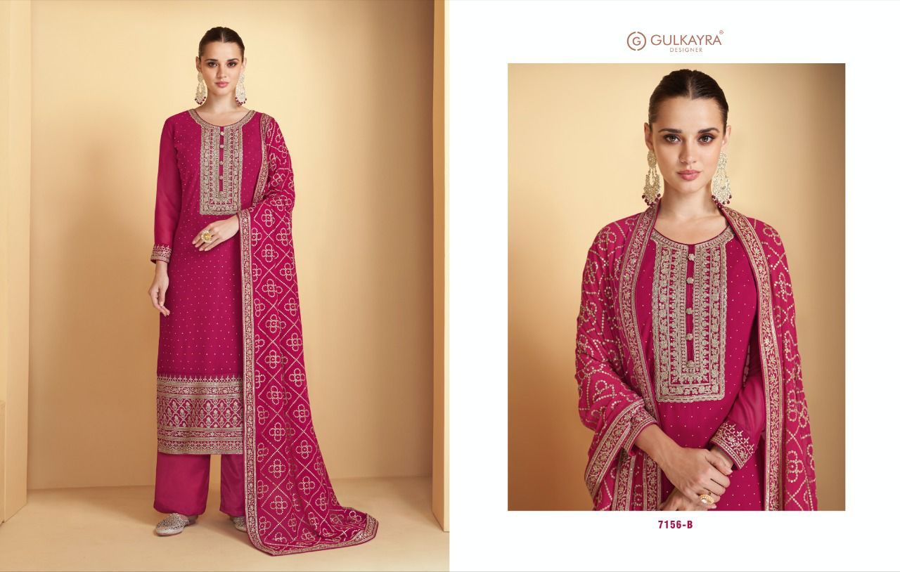 gulkayra designer amisha georgette gorgeous look salwar suit catalog