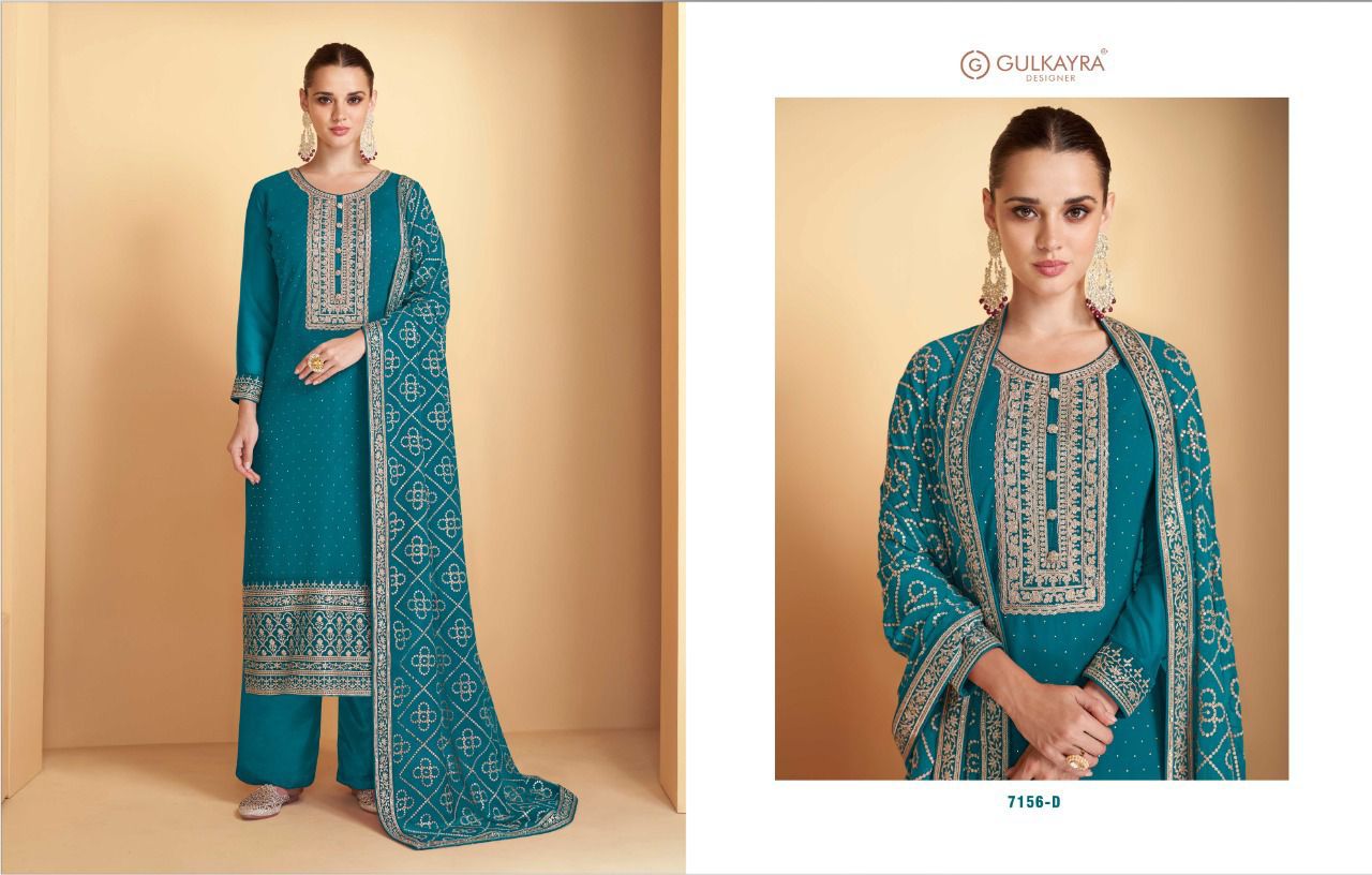 gulkayra designer amisha georgette gorgeous look salwar suit catalog