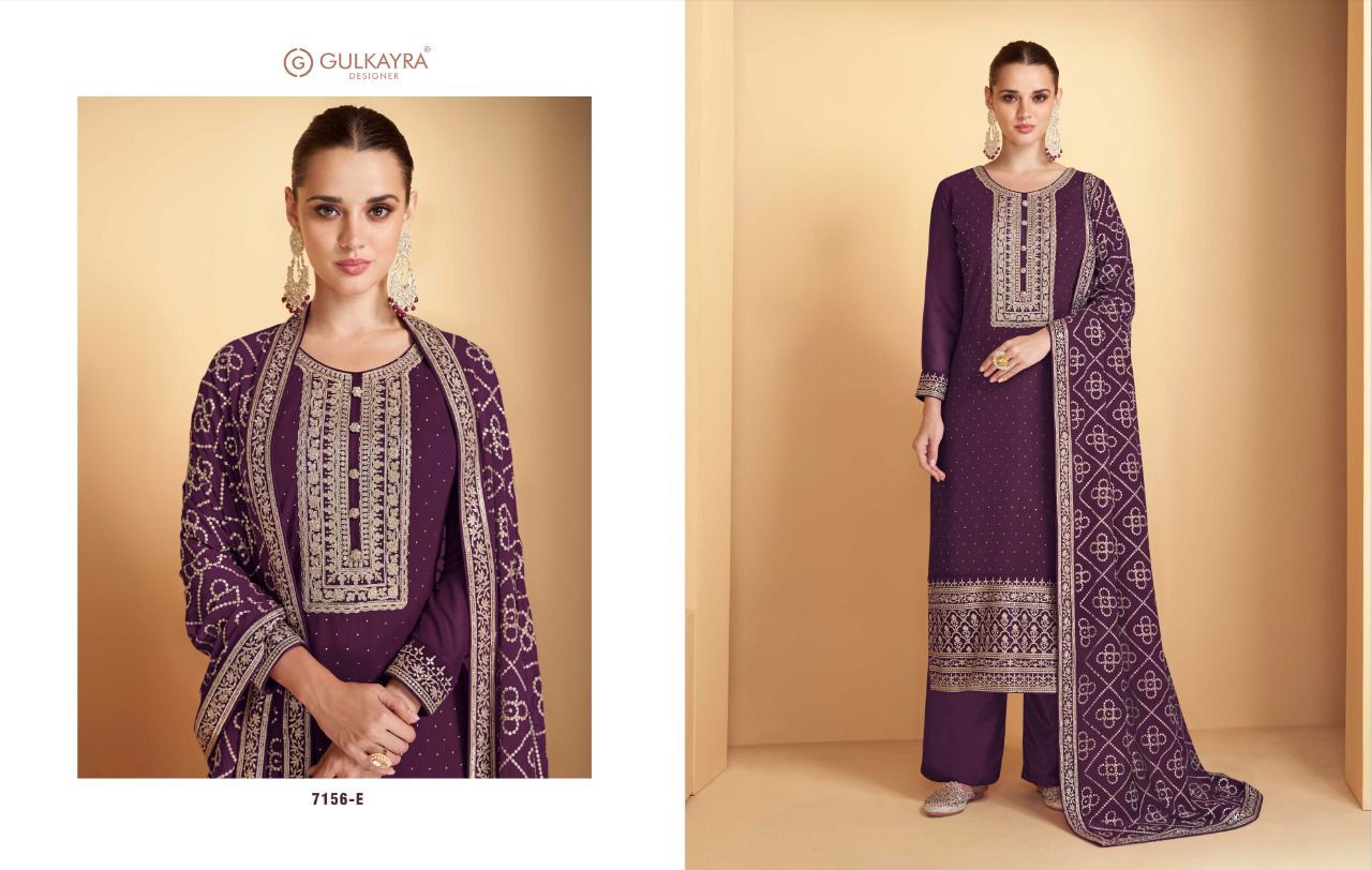 gulkayra designer amisha georgette gorgeous look salwar suit catalog