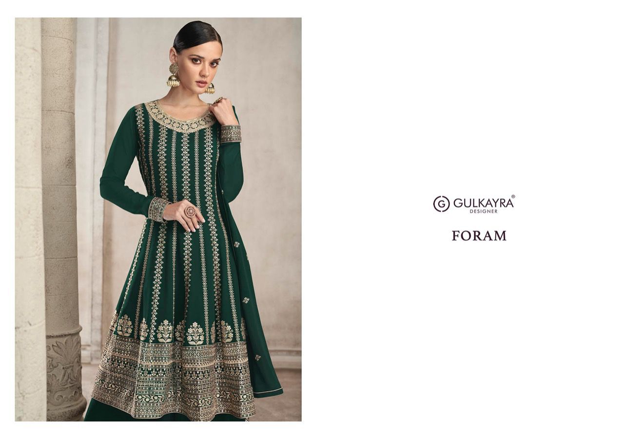 gulkayra designer foram georgette innovative look kurti dupatta with garara catalog