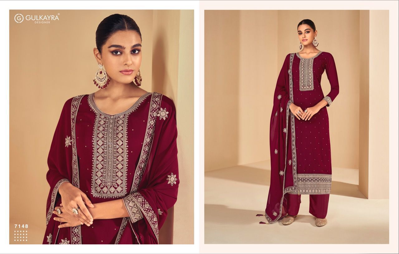 gulkayra designer sabnam georgette gorgeous look salwra suit catalog