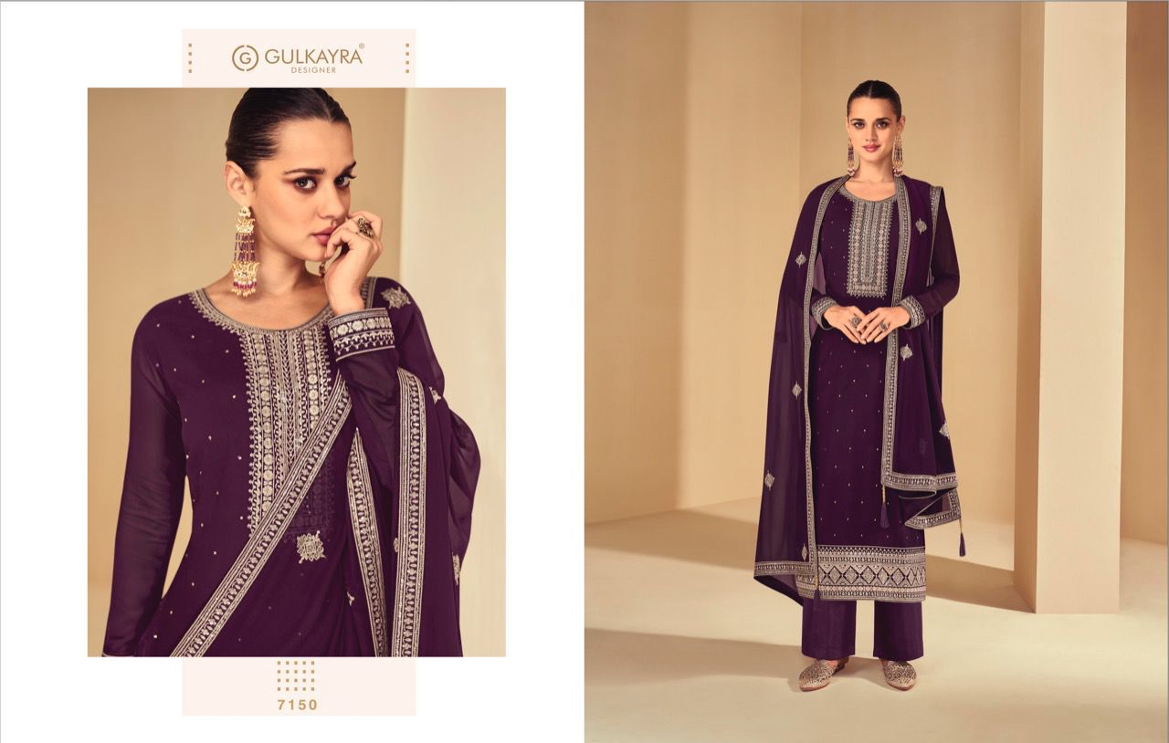 gulkayra designer sabnam georgette gorgeous look salwra suit catalog