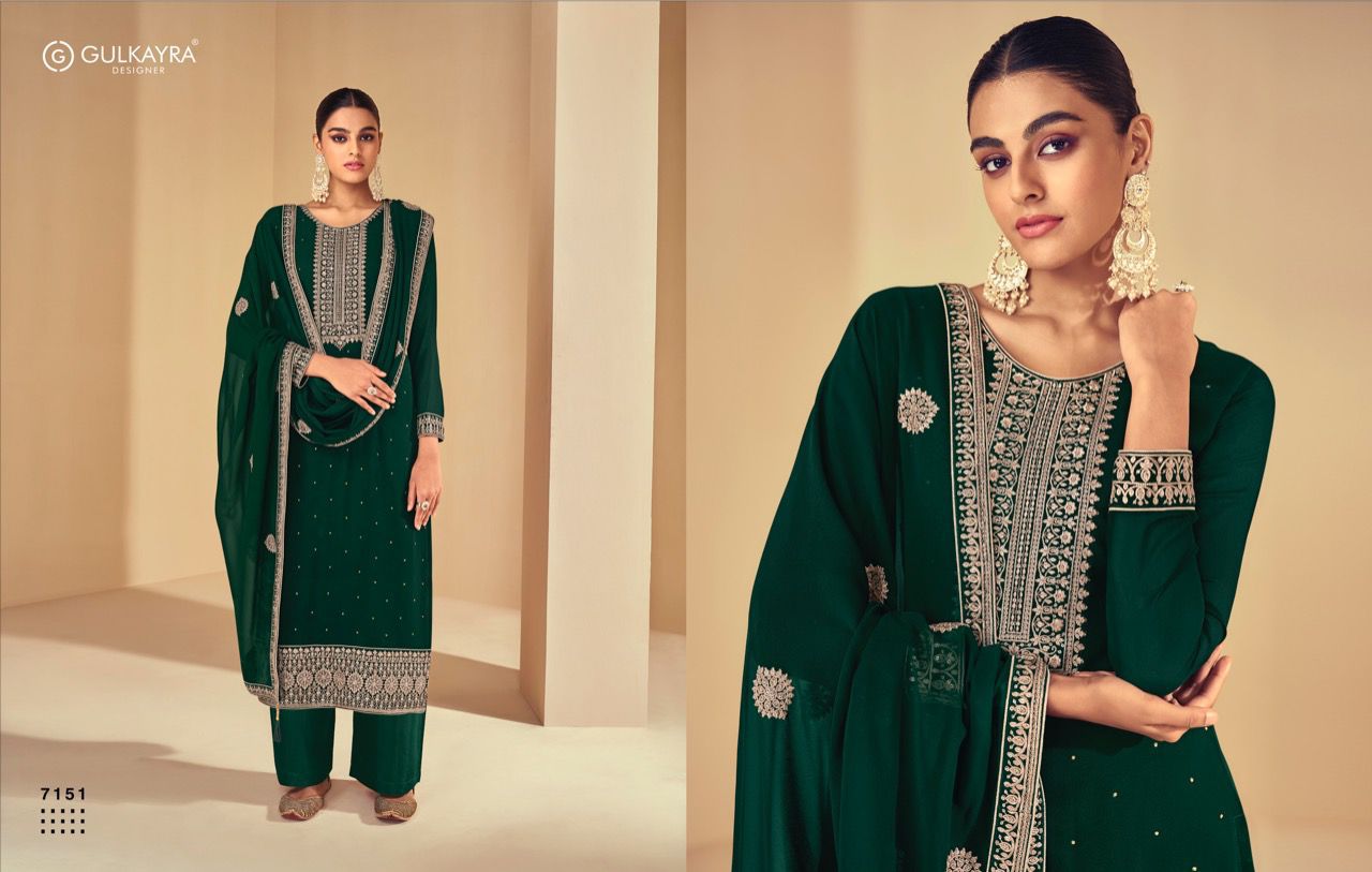 gulkayra designer sabnam georgette gorgeous look salwra suit catalog