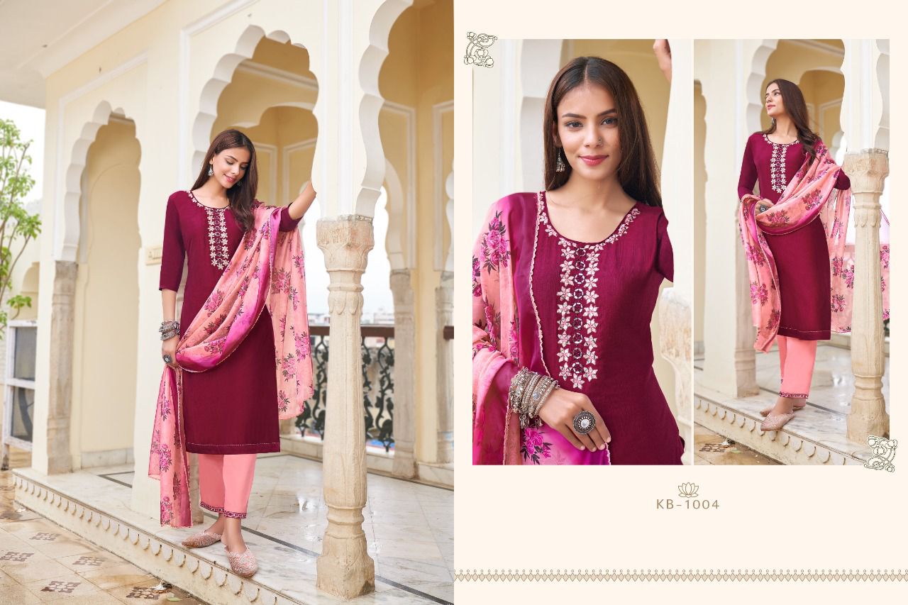 hariyaali karaabi silk graceful look top bottom with dupatta catalog