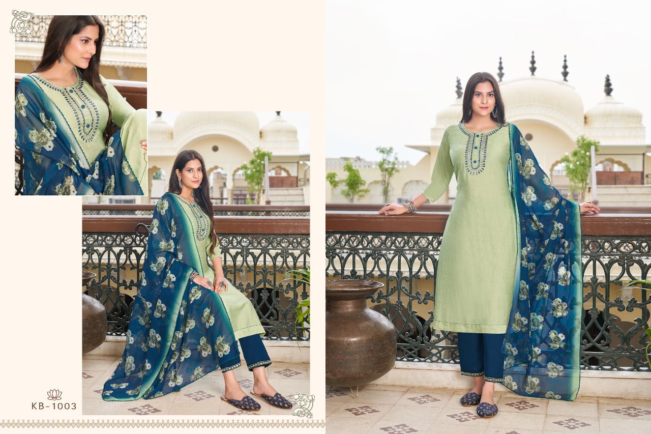 hariyaali karaabi silk graceful look top bottom with dupatta catalog