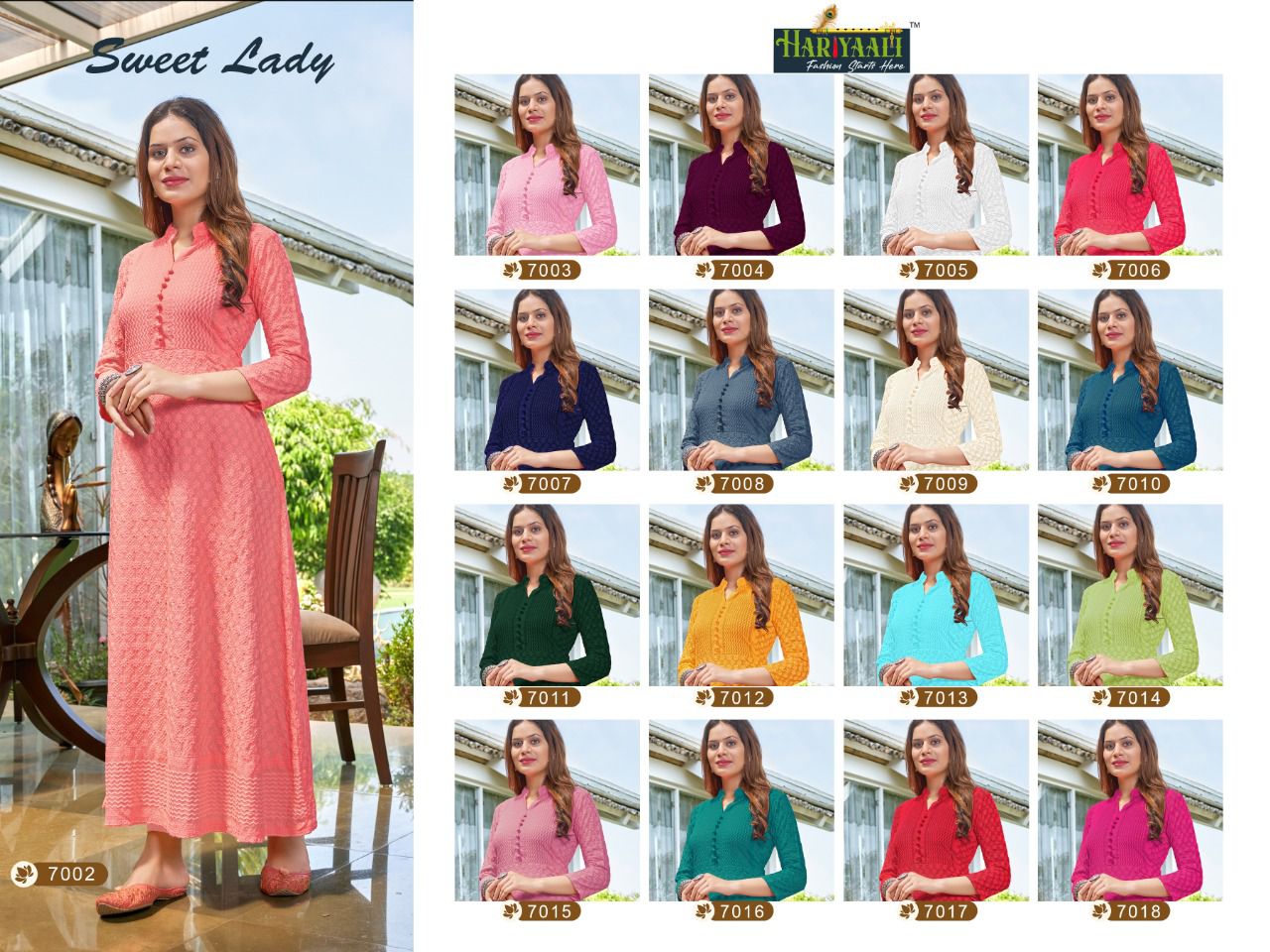 Hariyaali Sweet lady rayon innovative look kurti catalog