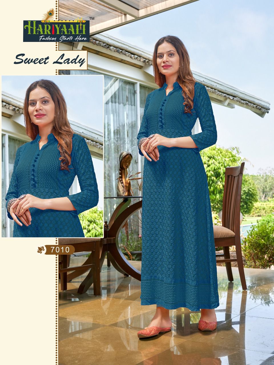 Hariyaali Sweet lady rayon innovative look kurti catalog