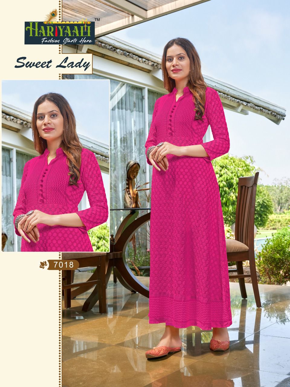 Hariyaali Sweet lady rayon innovative look kurti catalog