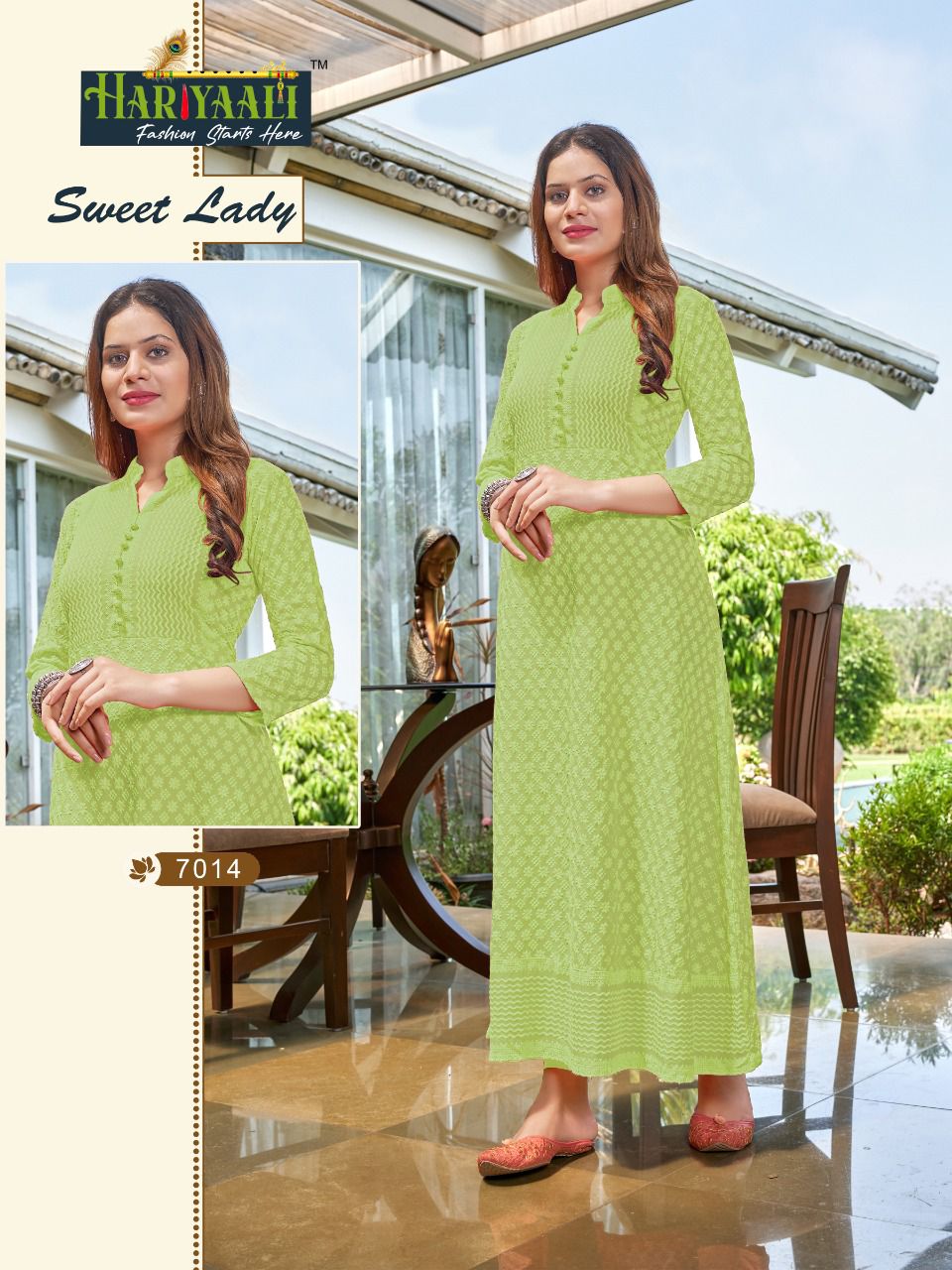 Hariyaali Sweet lady rayon innovative look kurti catalog