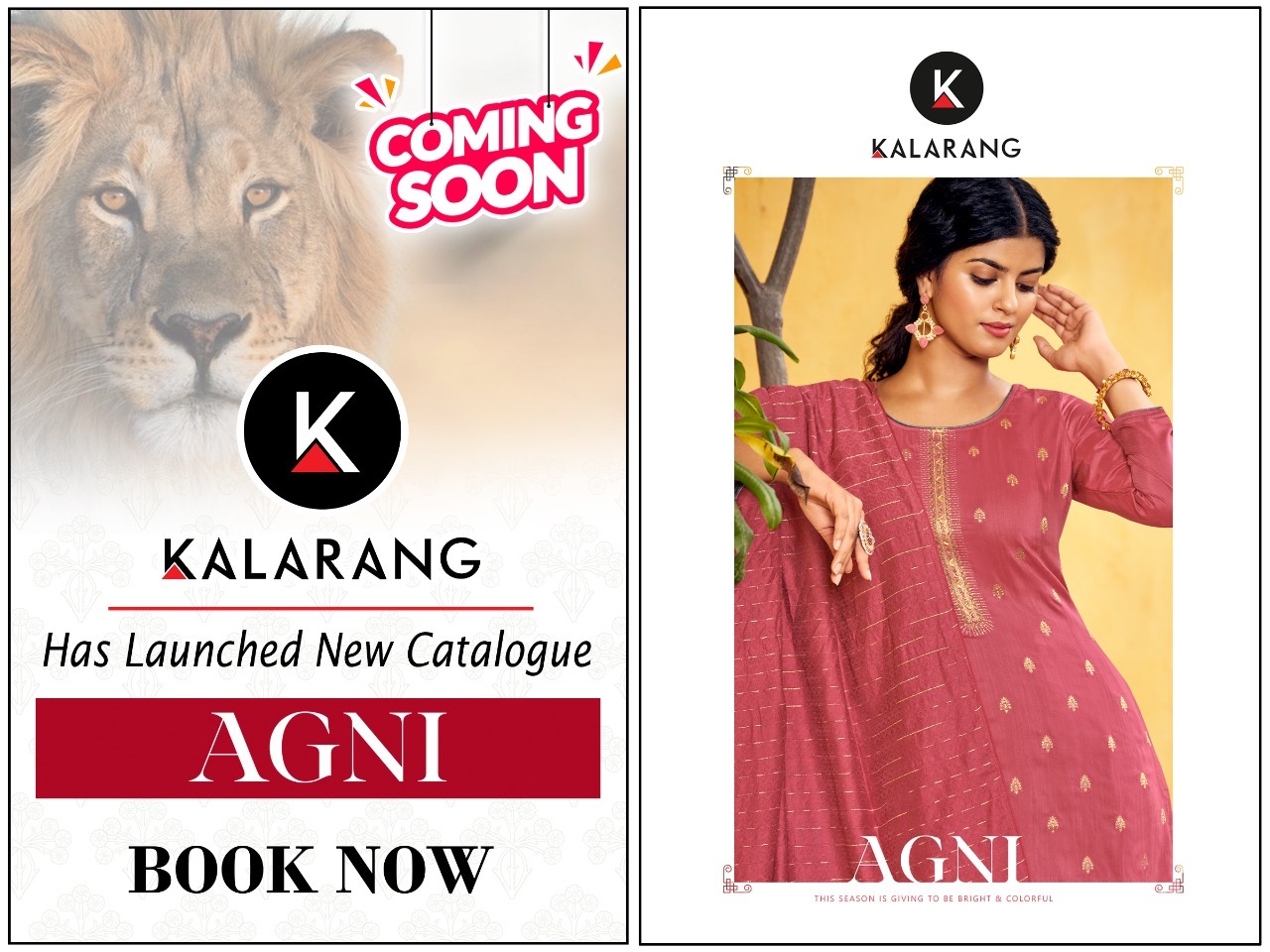 kalarang agni dola muslin elegant look salwar suit catalog