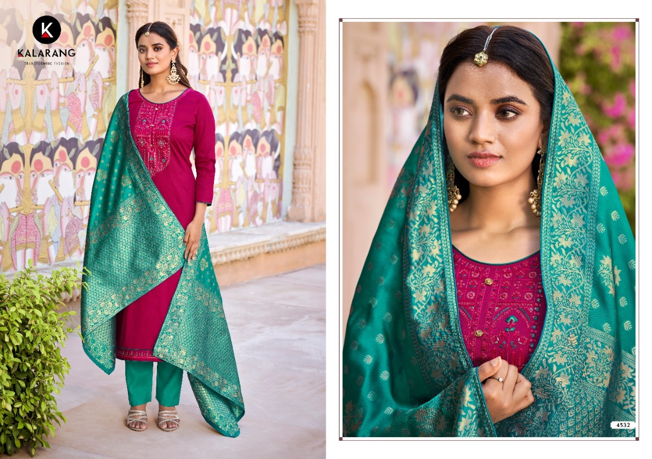 kalarang suhani vol 4 jam silk elegant look salwar suit catalog