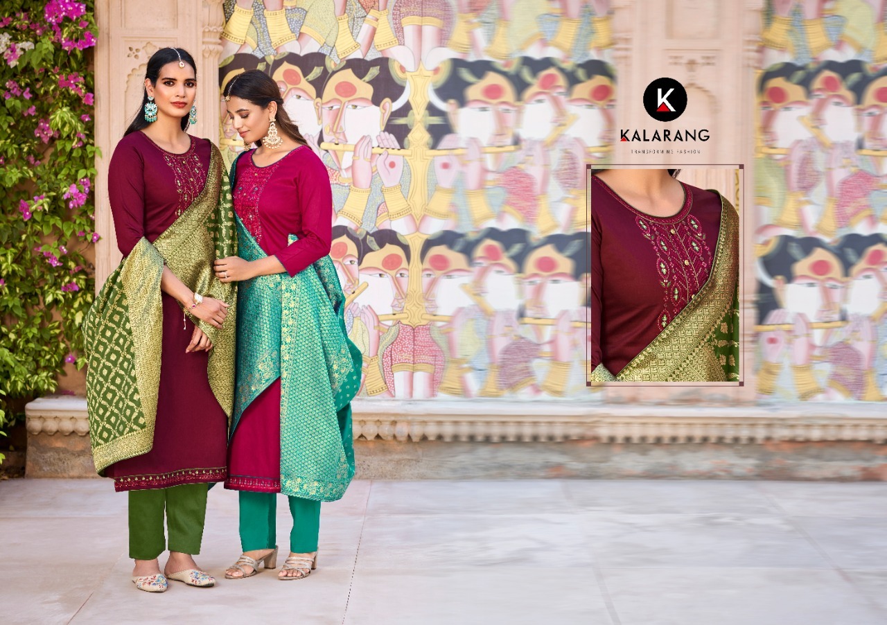 kalarang suhani vol 4 jam silk elegant look salwar suit catalog