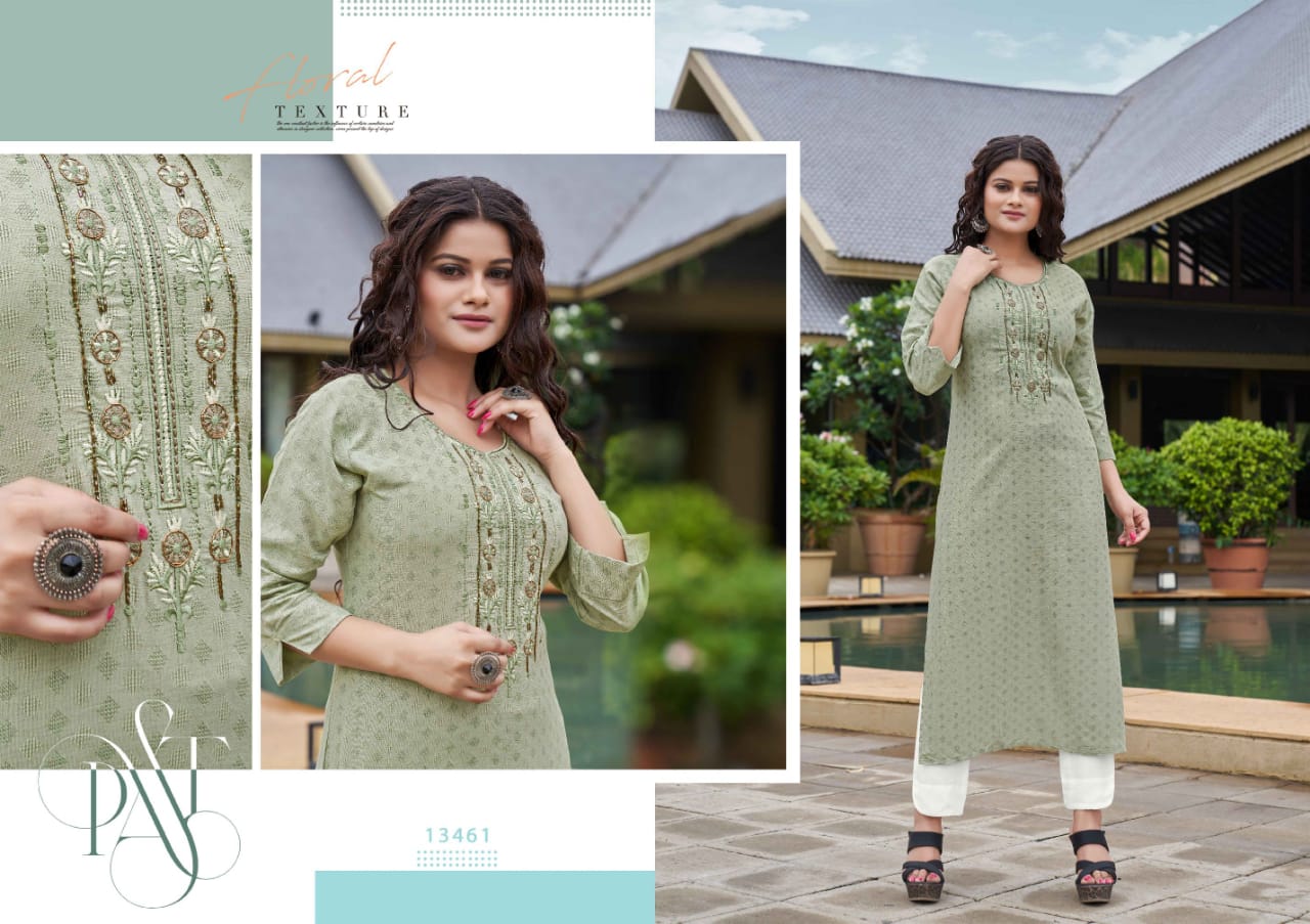 kalaroop by kajree rainy rayon attractive look kurti catalog