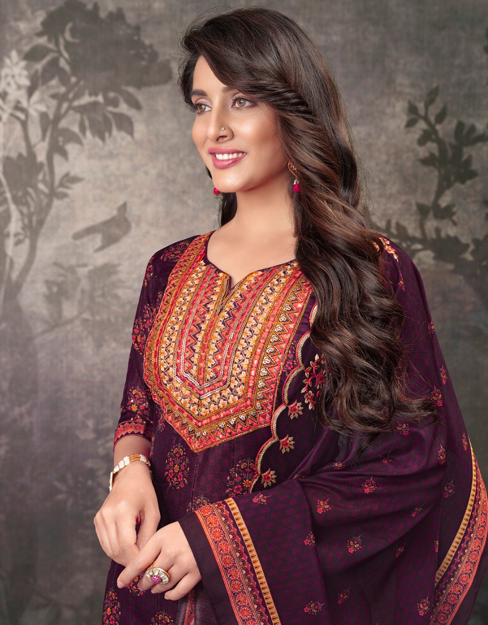 lily and lali eliza maslin gorgeous look top bottom with dupatta catalog