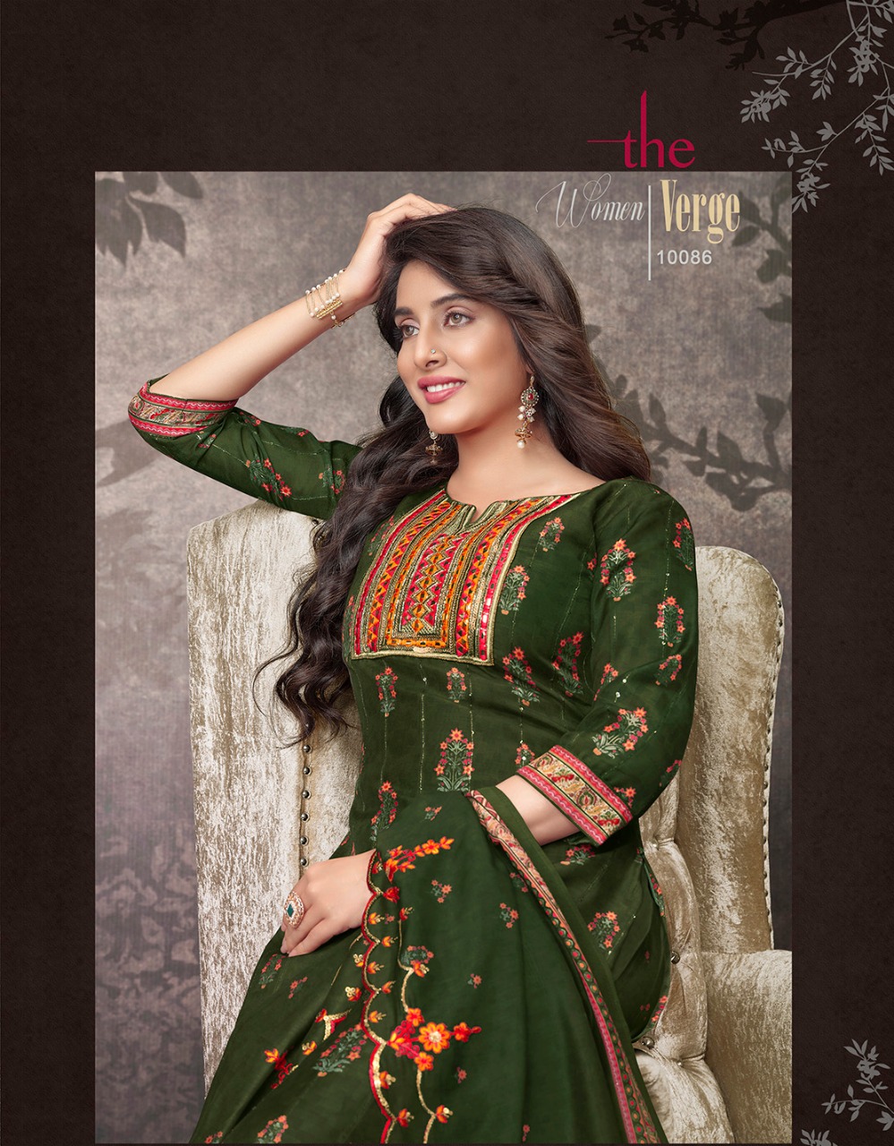 lily and lali eliza maslin gorgeous look top bottom with dupatta catalog