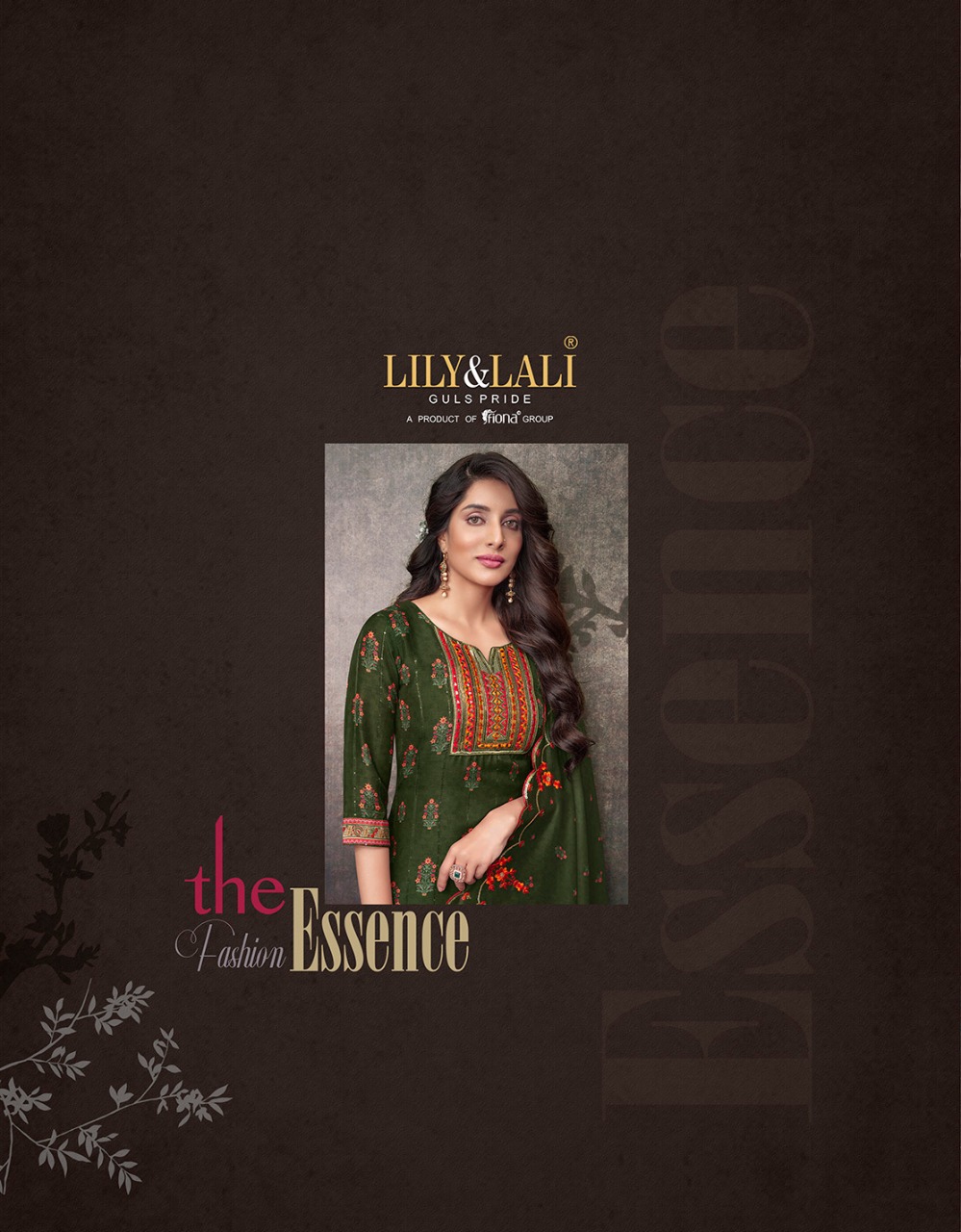 lily and lali eliza maslin gorgeous look top bottom with dupatta catalog