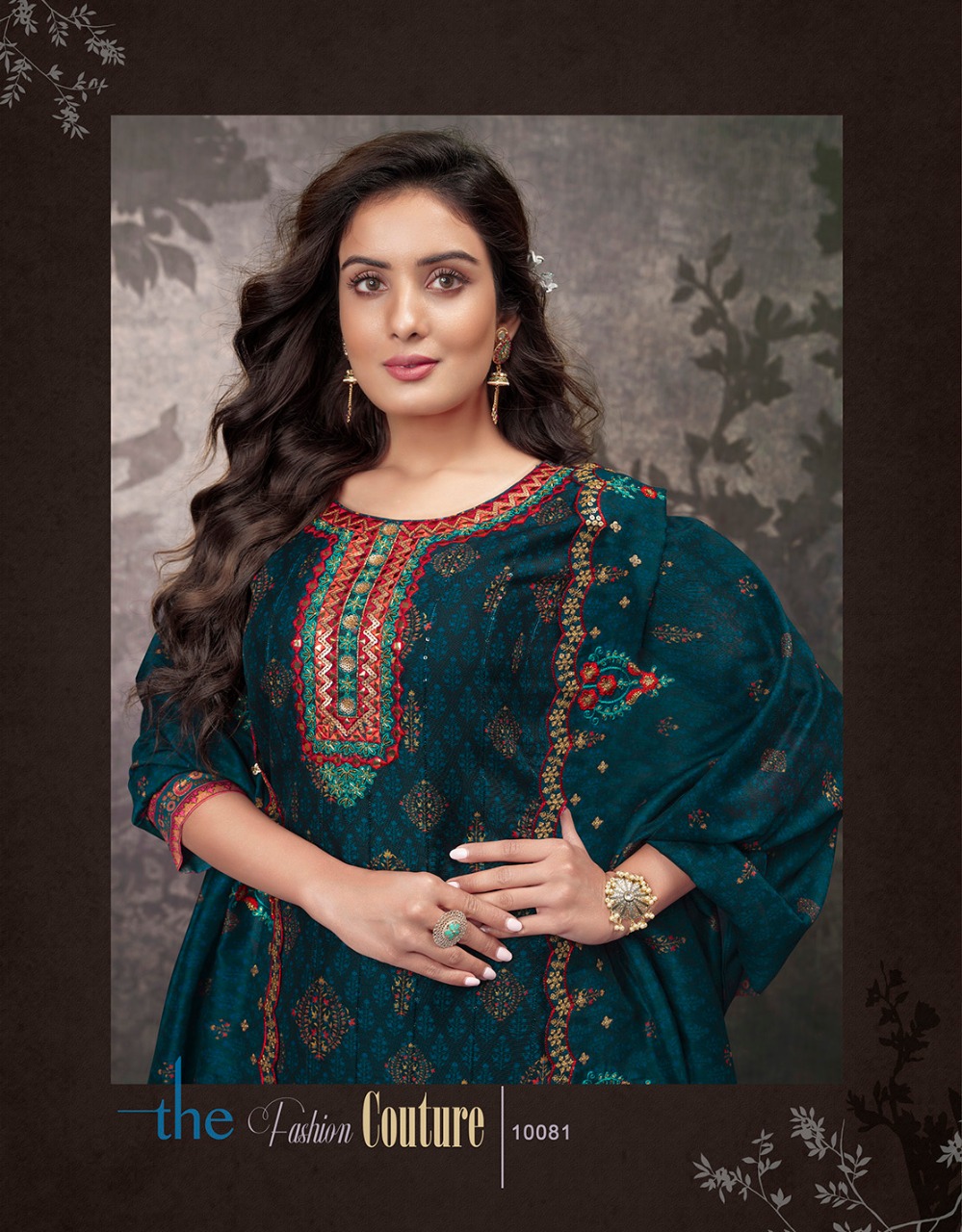 lily and lali eliza maslin gorgeous look top bottom with dupatta catalog