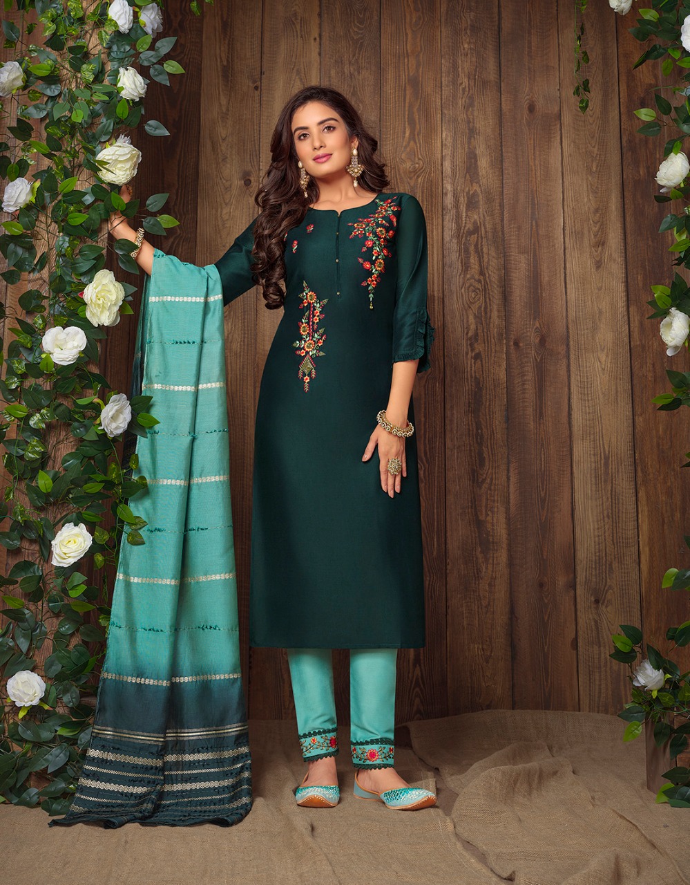 lily and lali madhvi muslin new and modern style top with bottom and dupatta catalog