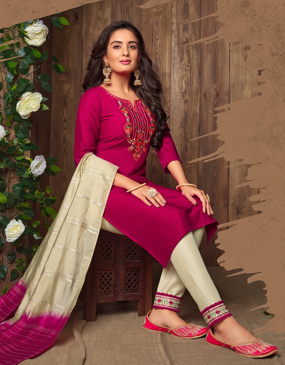 lily and lali madhvi muslin new and modern style top with bottom and dupatta catalog