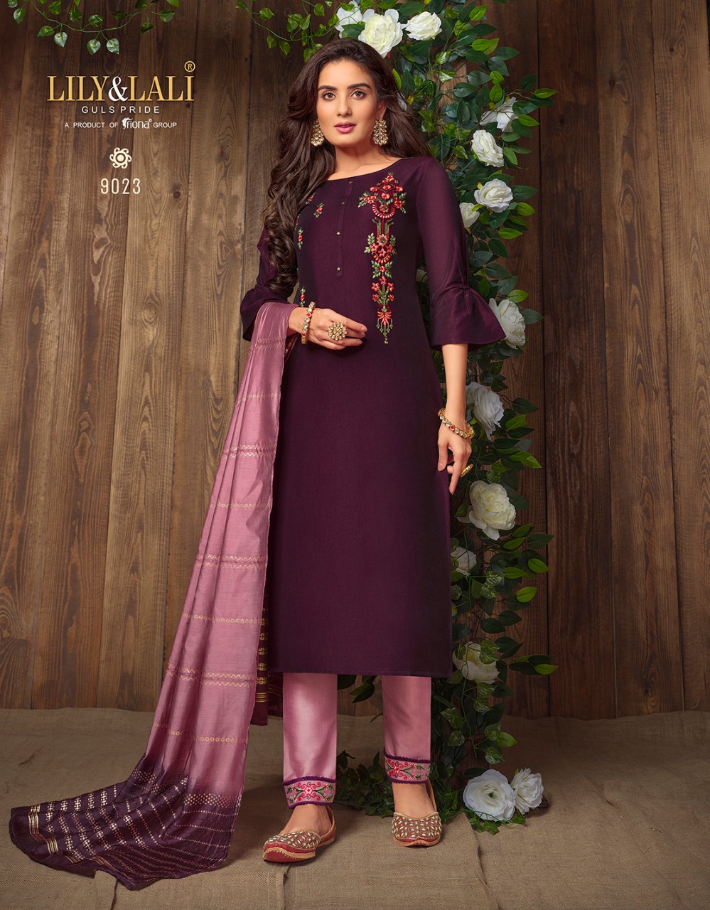 lily and lali madhvi muslin new and modern style top with bottom and dupatta catalog