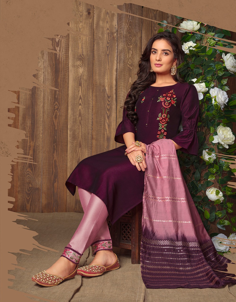 lily and lali madhvi muslin new and modern style top with bottom and dupatta catalog