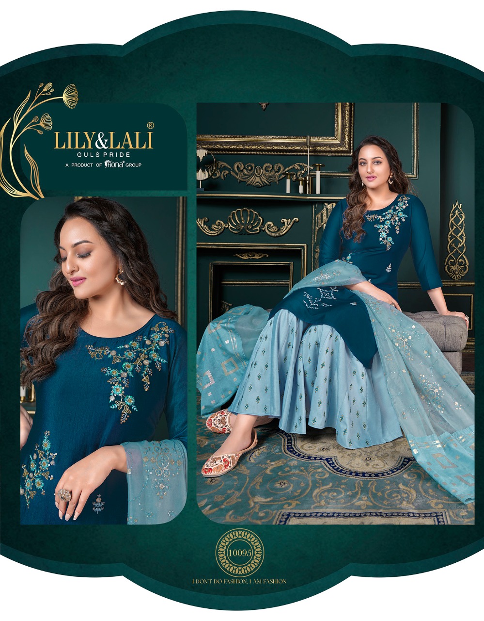 lily and lali riwaaz vol 3 new and modern style top with plazzo dupatta catalog