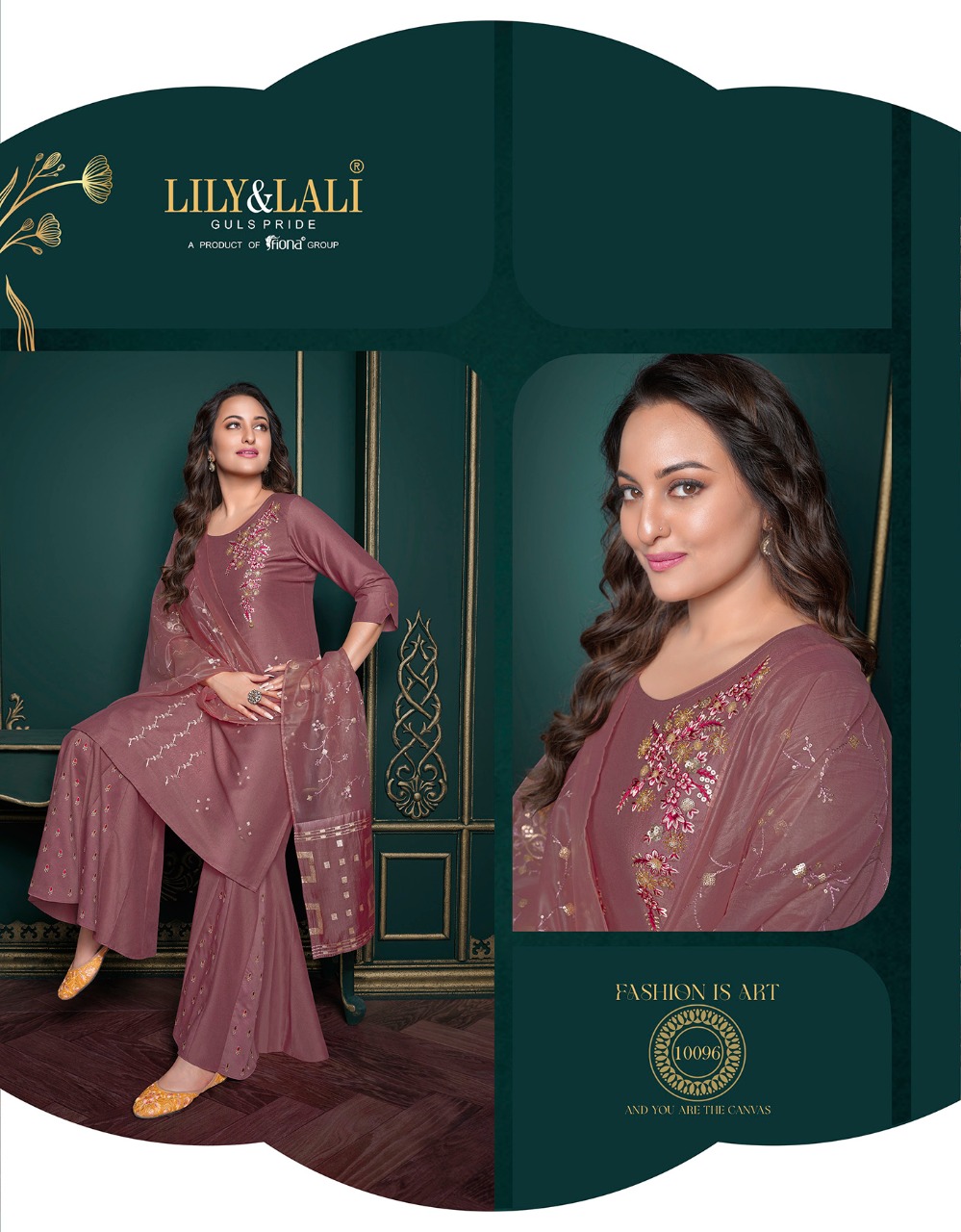 lily and lali riwaaz vol 3 new and modern style top with plazzo dupatta catalog