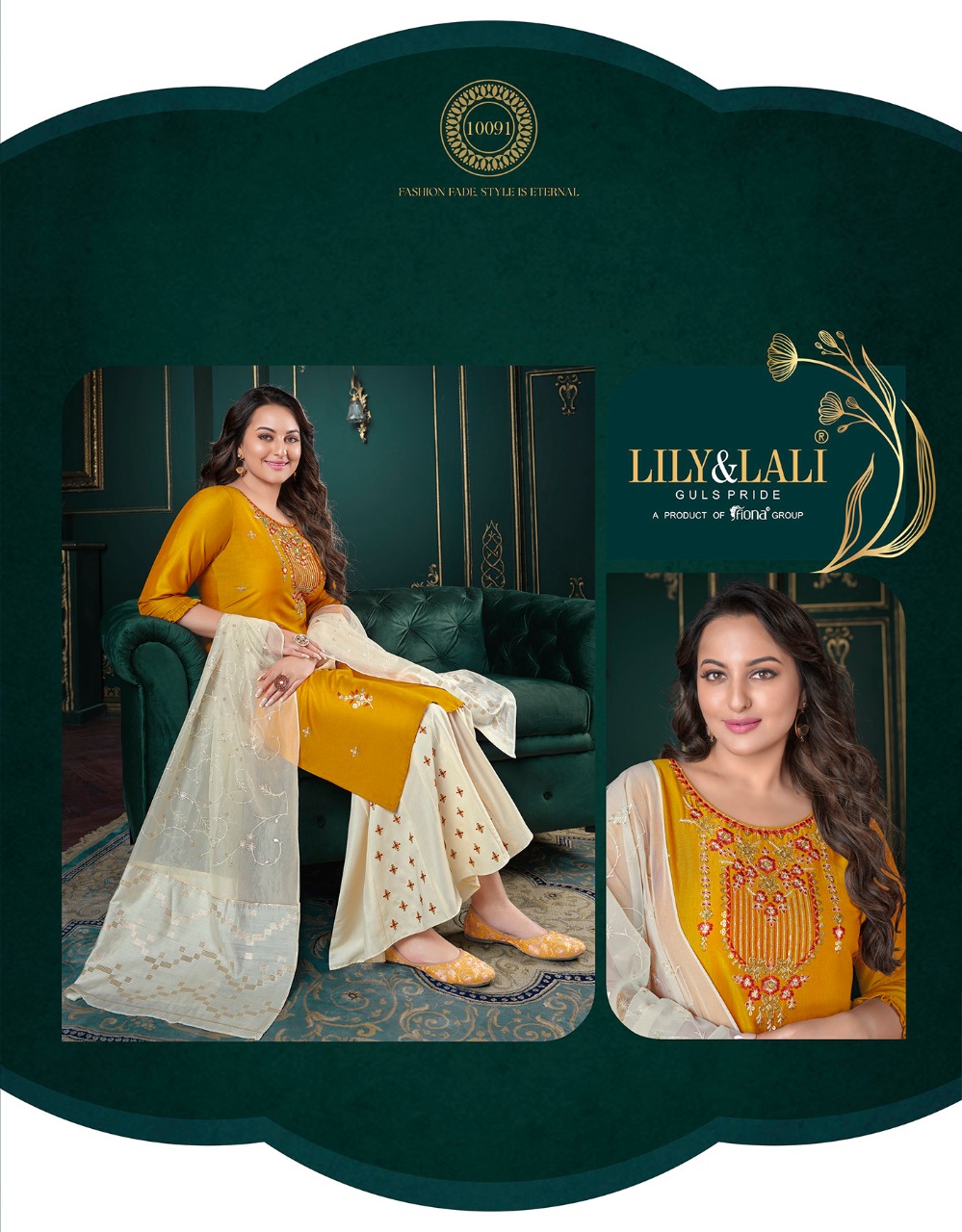 lily and lali riwaaz vol 3 new and modern style top with plazzo dupatta catalog