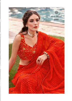 lt kashi creation arya georgette attractive look saree catalog