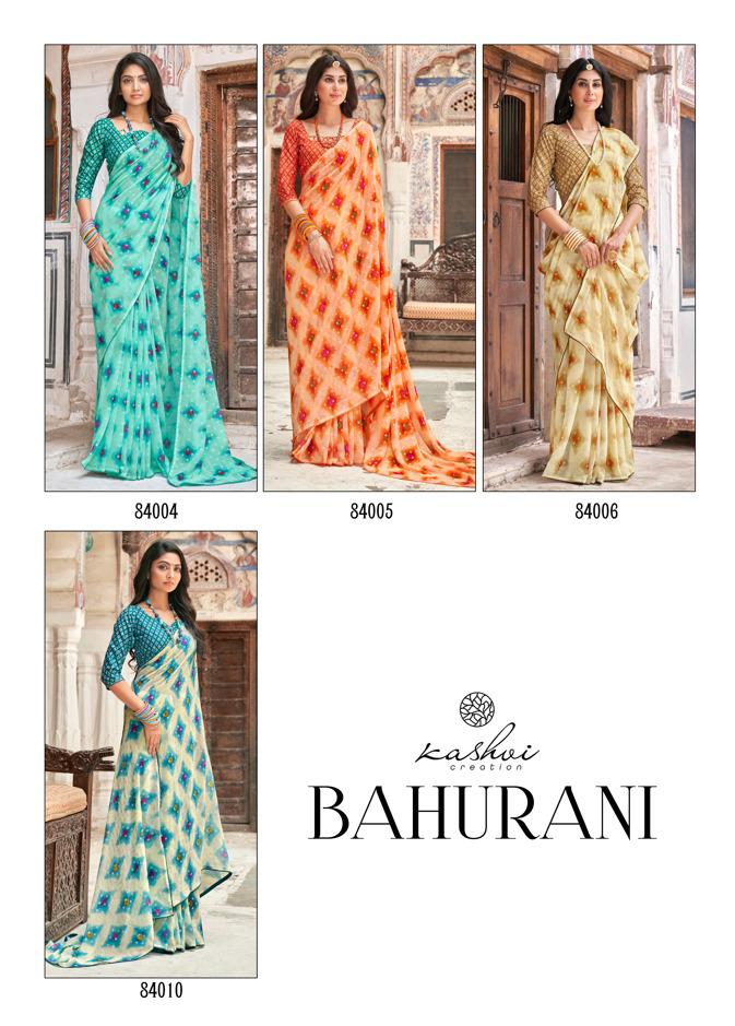 lt kashvi creation bahurani georgette exclusive print saree catalog