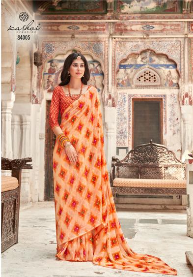 lt kashvi creation bahurani georgette exclusive print saree catalog