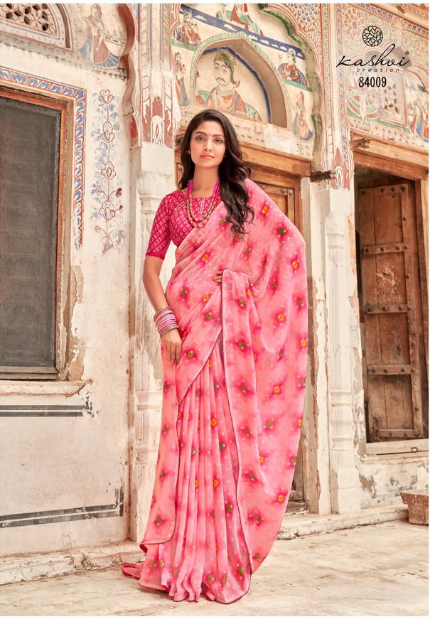 lt kashvi creation bahurani georgette exclusive print saree catalog