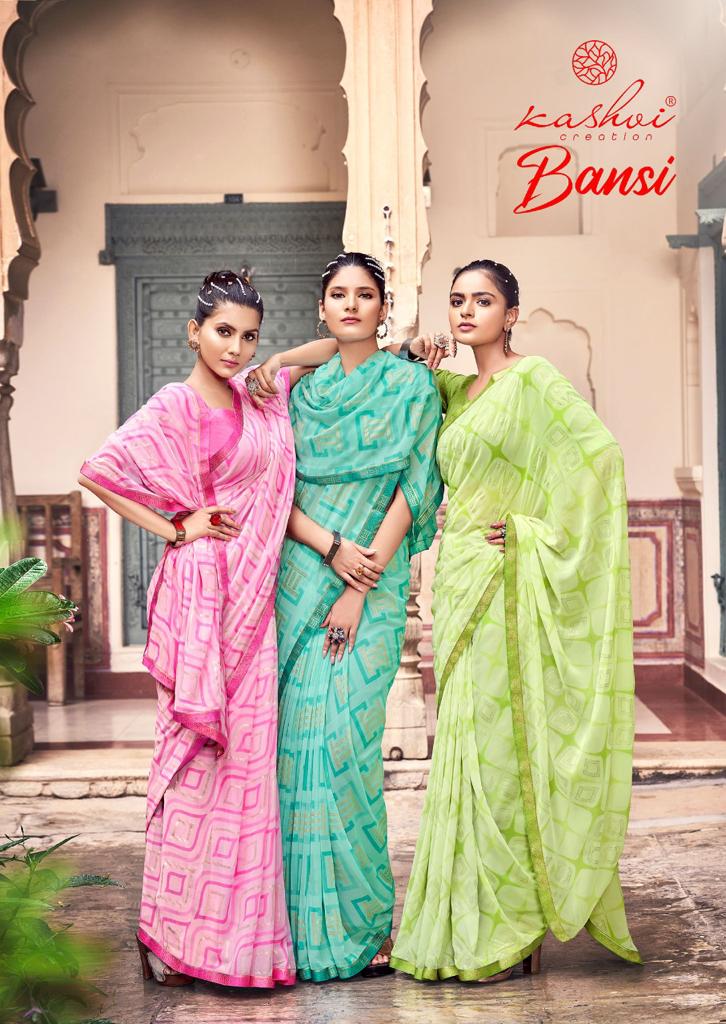 lt kashvi creation bansi weightless gorgeous look saree catalog