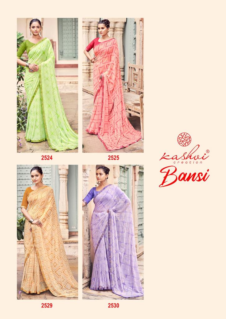 lt kashvi creation bansi weightless gorgeous look saree catalog