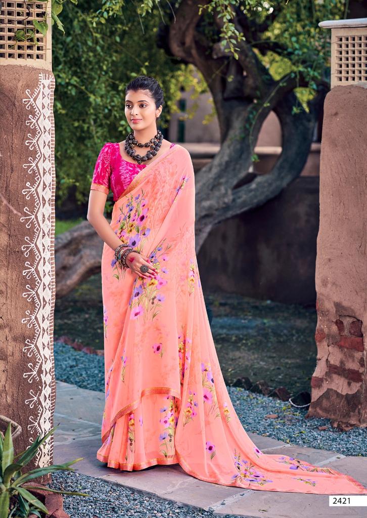 lt kashvi creation jhankaar georgette gorgeous look saree catalog