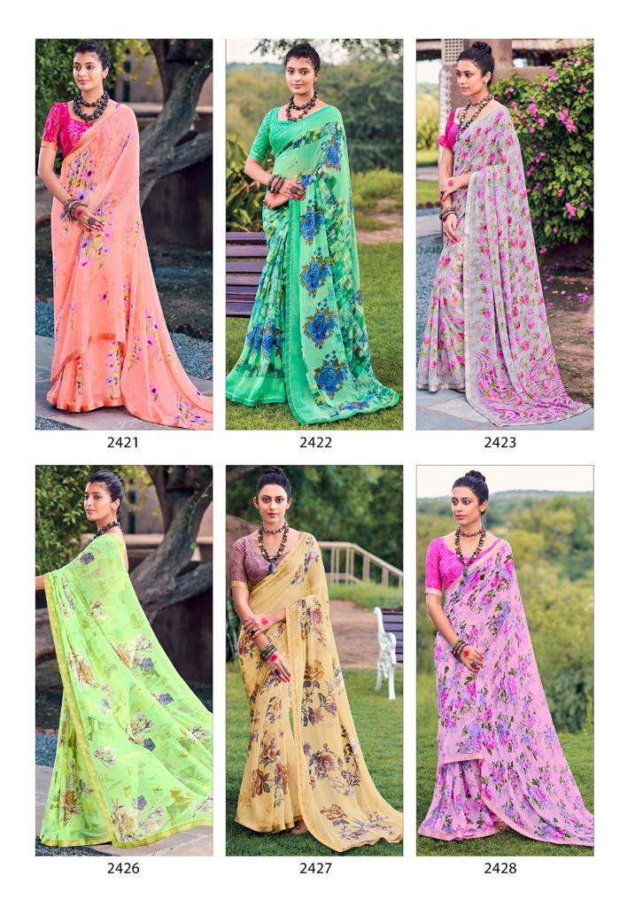 lt kashvi creation jhankaar georgette gorgeous look saree catalog