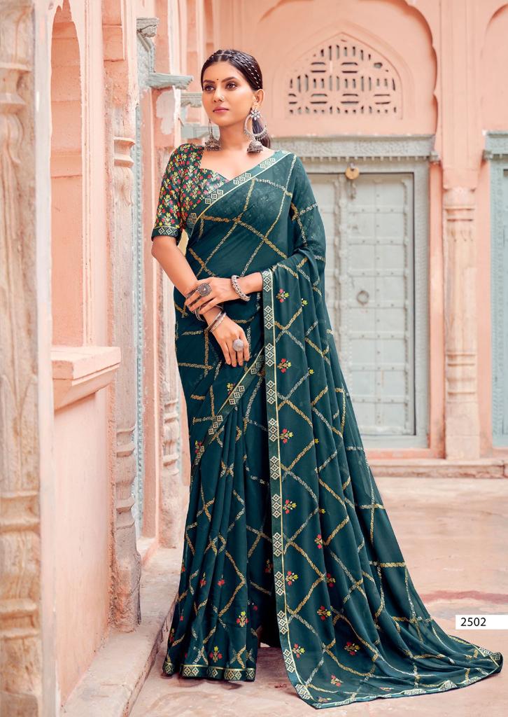 lt kashvi creation kalki geprgette elegant saree catalog