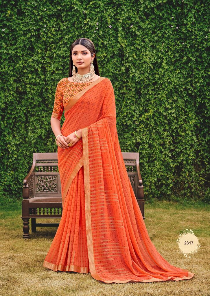 lt kashvi creation mannat georgette innovative look saree catalog