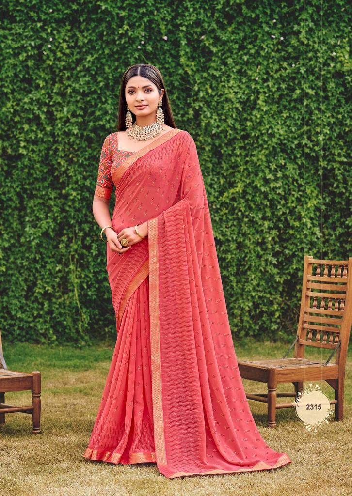 lt kashvi creation mannat georgette innovative look saree catalog