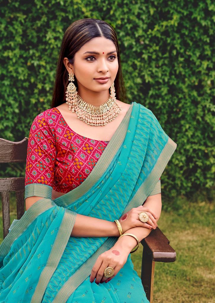 lt kashvi creation mannat georgette innovative look saree catalog