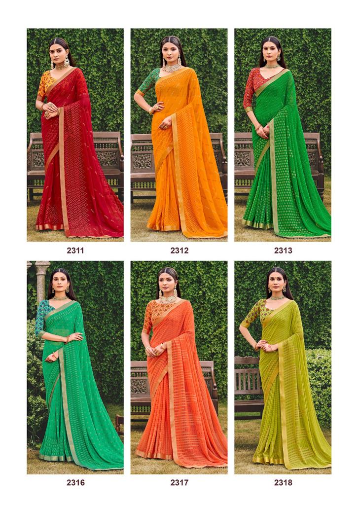 lt kashvi creation mannat georgette innovative look saree catalog