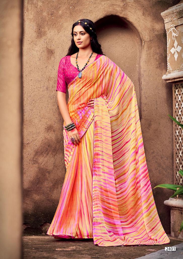 lt kashvi creation nandani chiffon elegant saree catalog