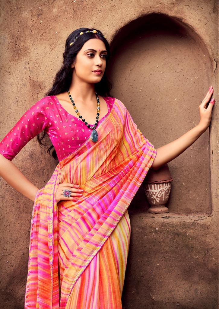 lt kashvi creation nandani chiffon elegant saree catalog